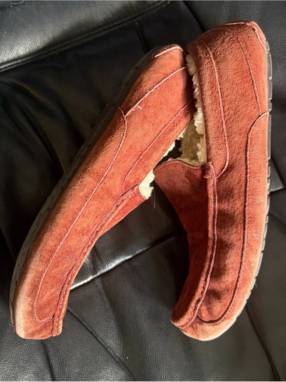 UGG Ascot Shoes Mens US 12 Suede Shearling Chestnut Slippers Loafers Nordstroms